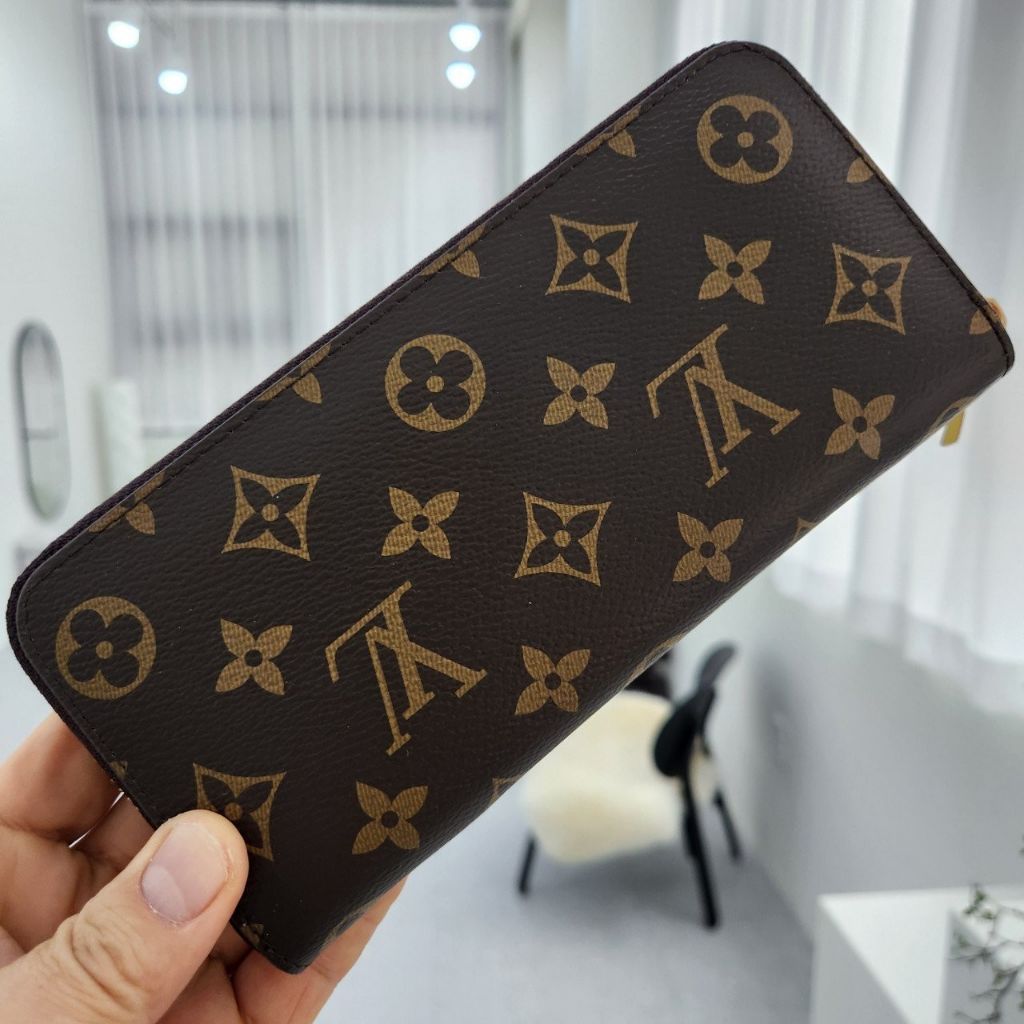 루이비통 292 모노그램 클레망스 지퍼돌이 지퍼 장지갑 노랑