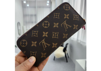 루이비통 296 모노그램 클레망스 지퍼돌이 지퍼 장지갑 자홍