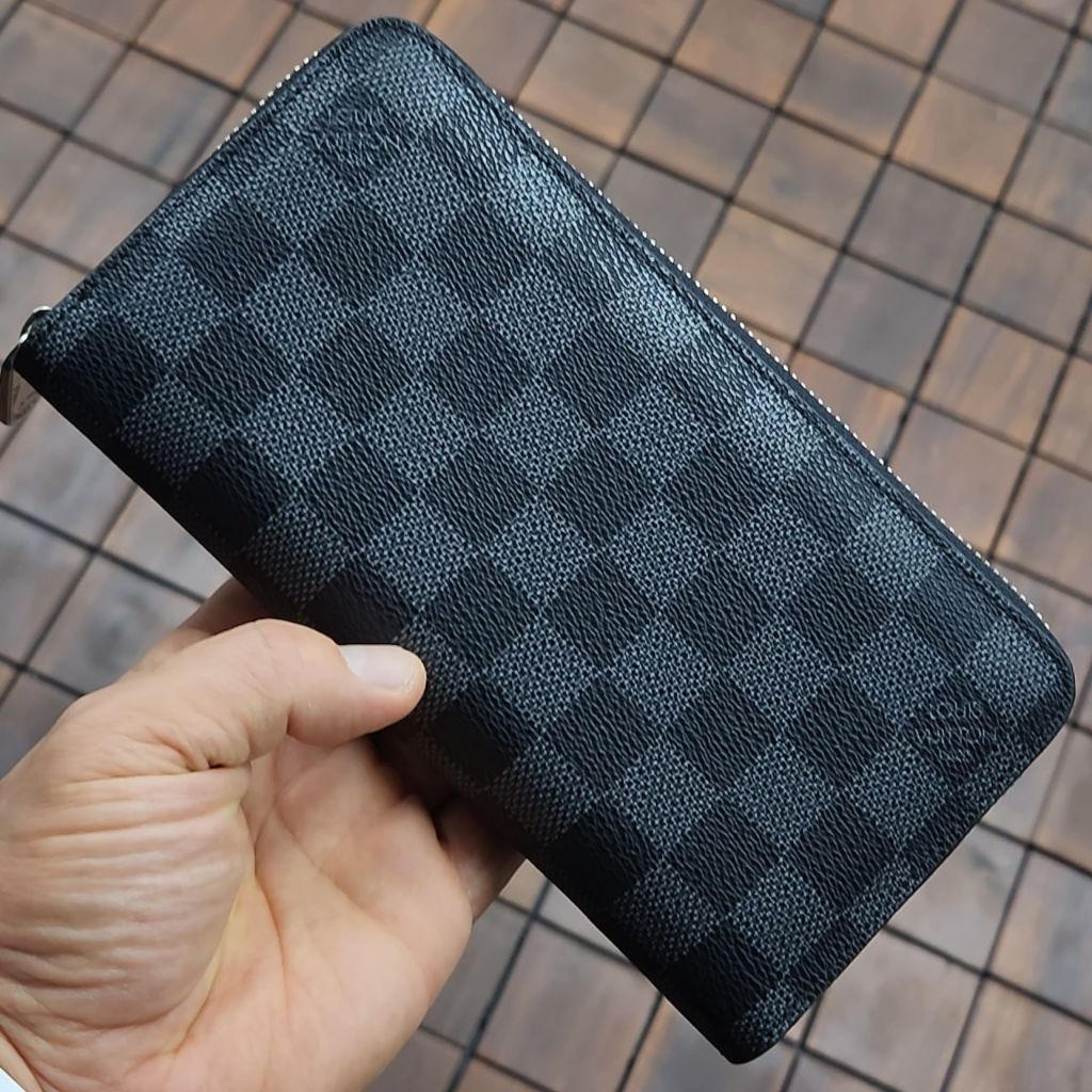 루이비통 91 다미에 지퍼돌이 지퍼 장지갑