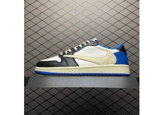 나이키 조던1 트래비스 스캇 프라그먼트 레트로 로우 OG SP 밀리터리 블루 스니커즈 (신발)