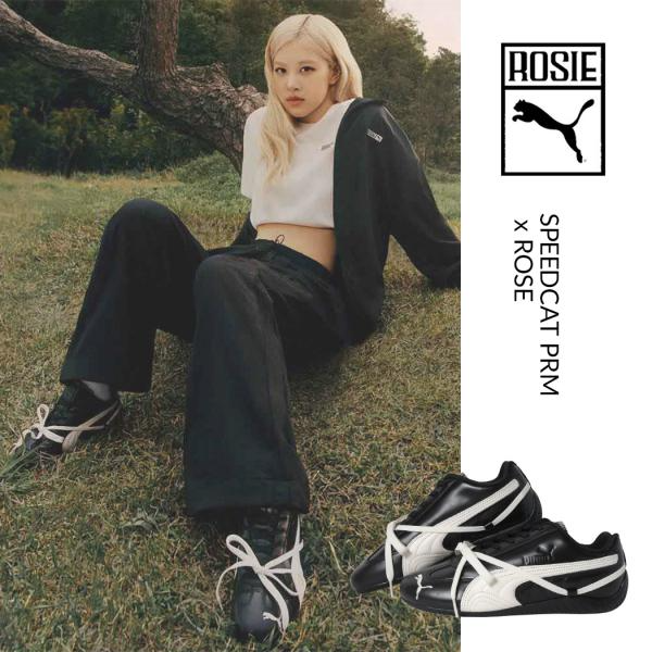 푸마 RP01 여성 블랙핑크 로제 스피드캣 발레 한정판 스니커즈 블랙 (신발)