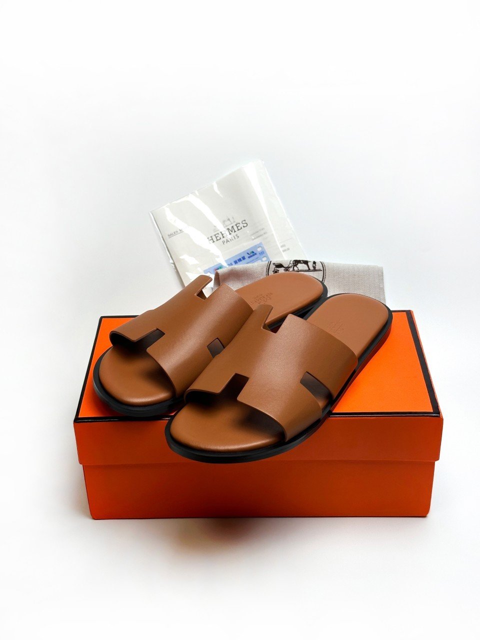 에르메스 이즈미르 브라운 슬리퍼 (신발)