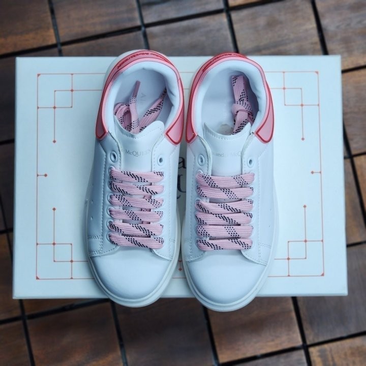 알렉산더 맥퀸 여성 65 오버솔 스니커즈 화이트 핑크 (신발)