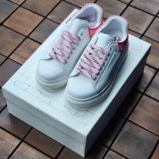 알렉산더 맥퀸 여성 65 오버솔 스니커즈 화이트 핑크 (신발)