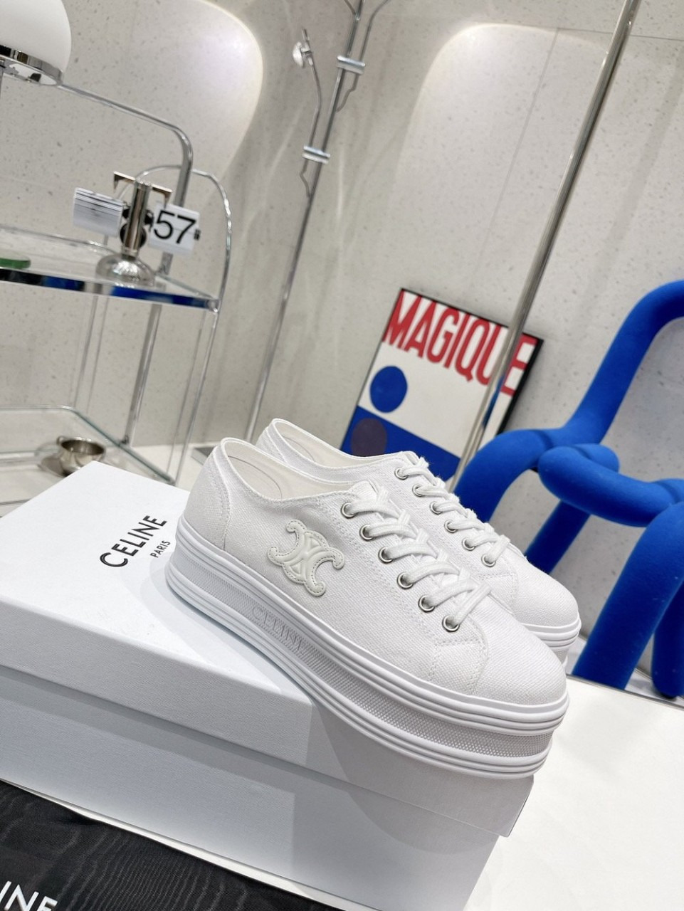 셀린느 제인로우 스니커즈 화이트 (신발)