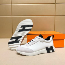 에르메스 바운싱 화이트 블랙 가죽 스니커즈 (신발)