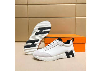 에르메스 바운싱 화이트 블랙 가죽 스니커즈 (신발)