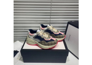 구찌 여성 뉴 라이톤 스니커즈 베이지 핑크 (신발)