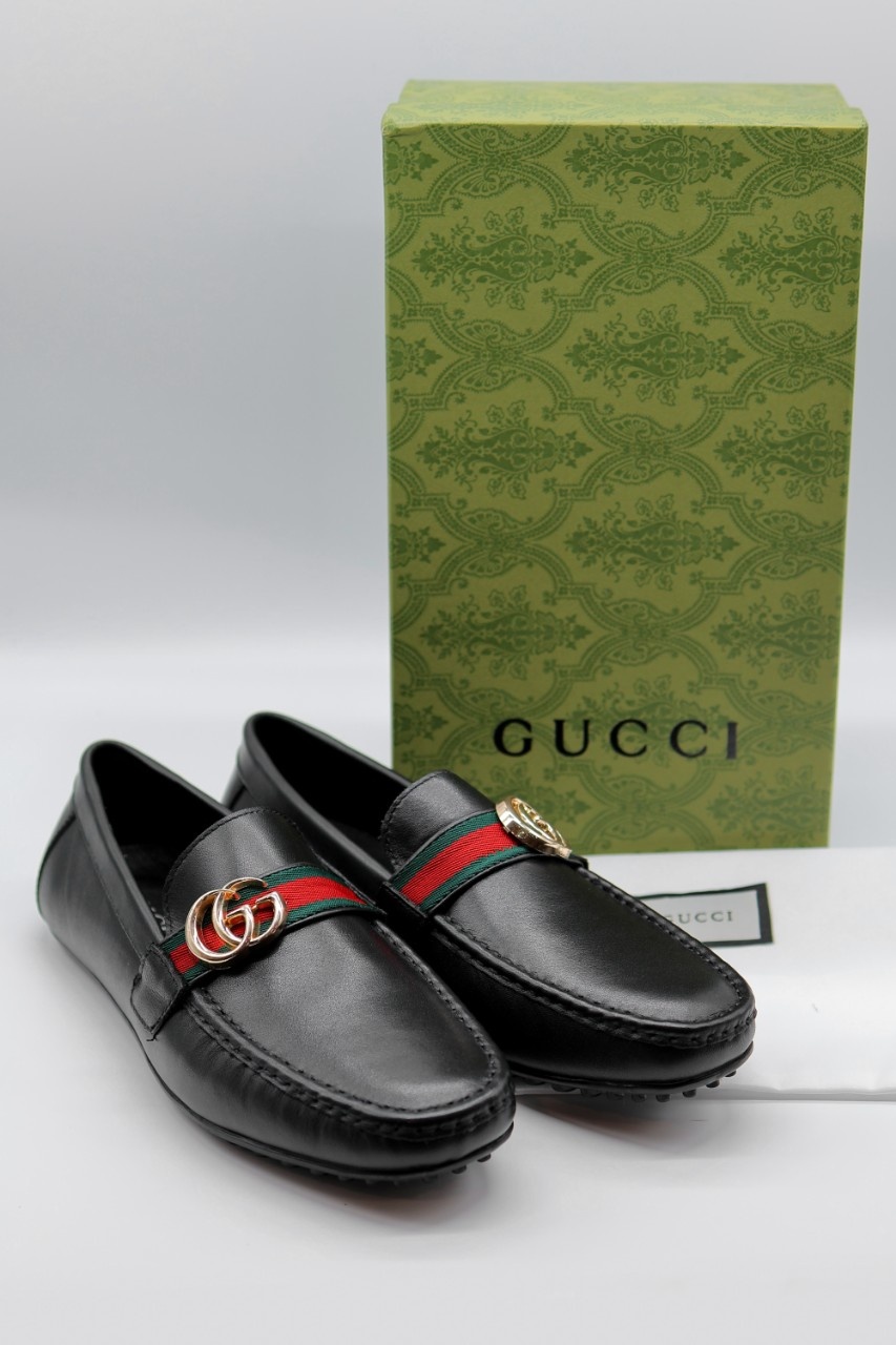 구찌 GG 웹 레더 드라이버 슈즈 구두 (신발)