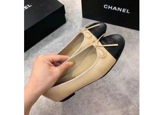 샤넬 발레리나 플랫 슈즈 베이지 (신발)