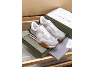 톰포드 제임스 레더 스웨이드 그레이 스니커즈 (신발)