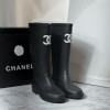 샤넬 CC 로고 러버 레인 부츠 블랙 (신발)
