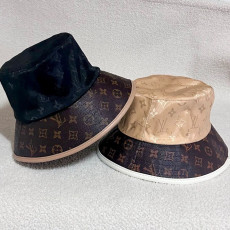 루이비통 배색 레더 버킷햇 (모자)