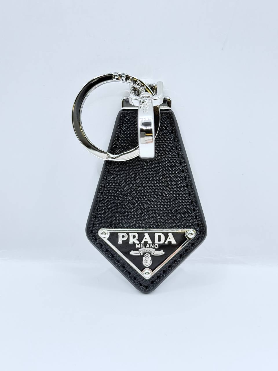 프라다 PDA03 사피아노 삼각 로고 블랙 키링