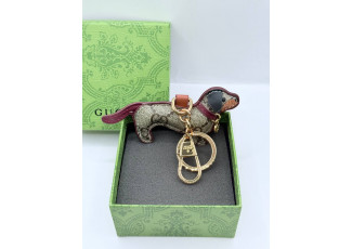 구찌 Gg02 도그 쉐입 백 참 키링