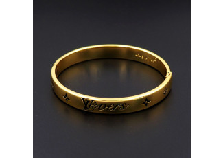 루이비통 KJ014 LV 버스 팔찌 퍼렐 윌리엄스 골드 팔찌