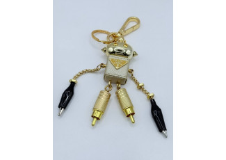 프라다 PDA10 로봇 트릭 키체인 골드 키링