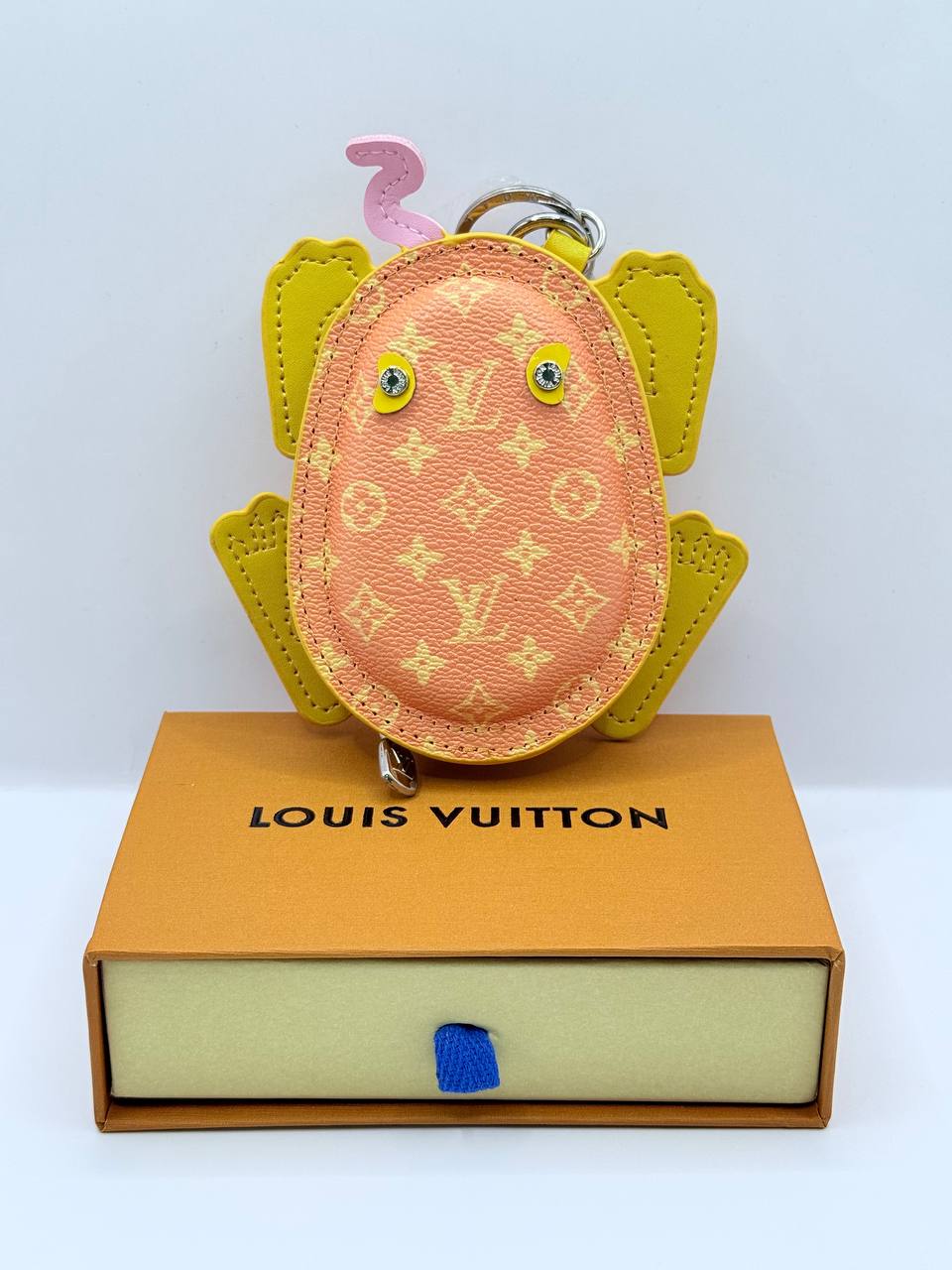 루이비통 KJ49 두꺼비 프로그 LV Frog 백 참 오렌지 키링