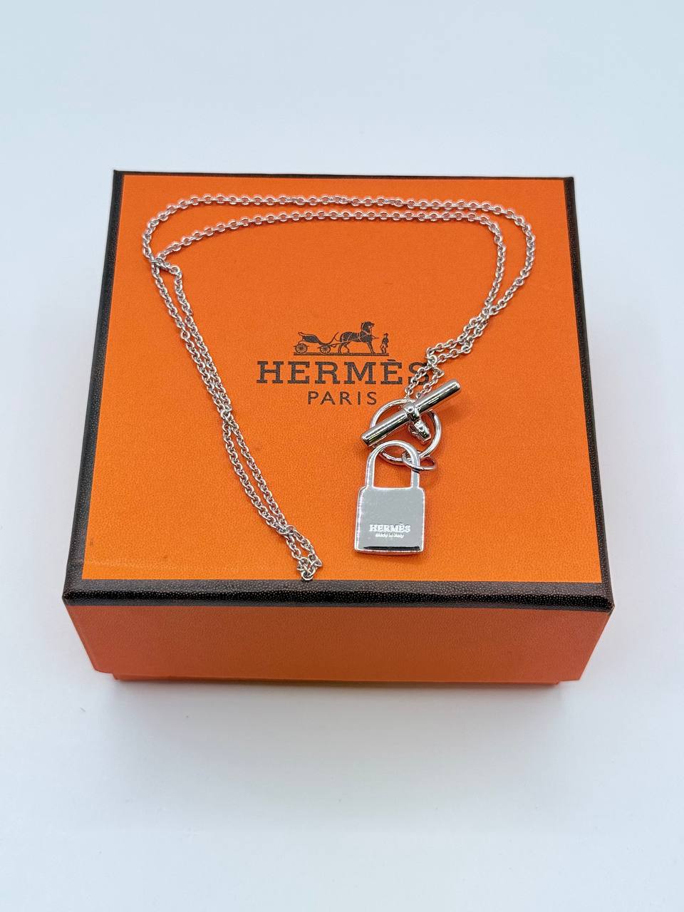 에르메스 HE06 켈리 실버 목걸이