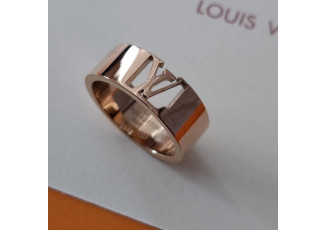 루이비통 423 SIGNATURE CHAIN 로즈골드 반지