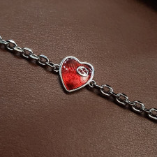 구찌 297 인터로킹 G 하트 팔찌