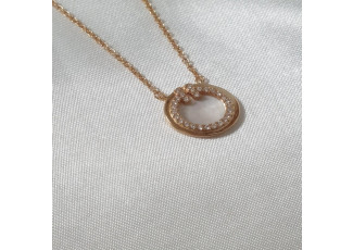 티파니 T라운드 자개 목걸이