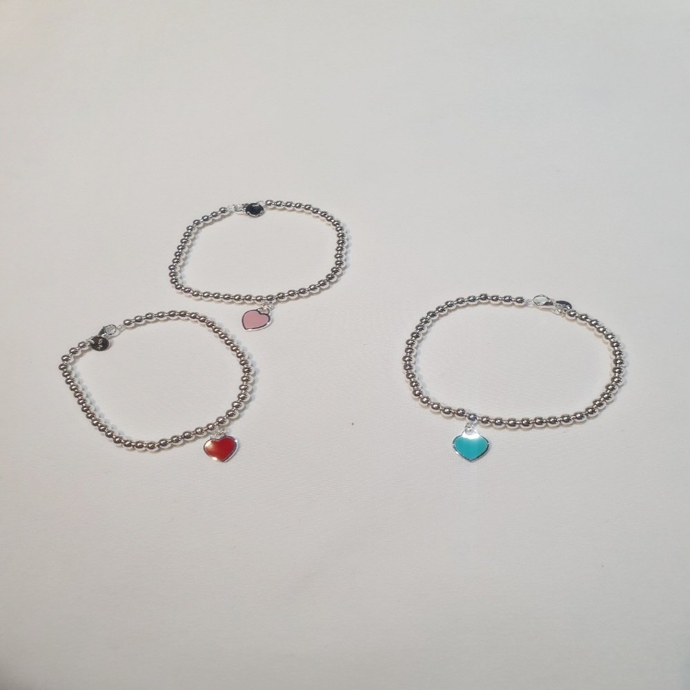 티파니 하트 실버 팔찌