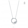 티파니 TOZ07 빅토리 플래티늄 다이아몬드 세팅 바인 서클 펜던트 실버 목걸이