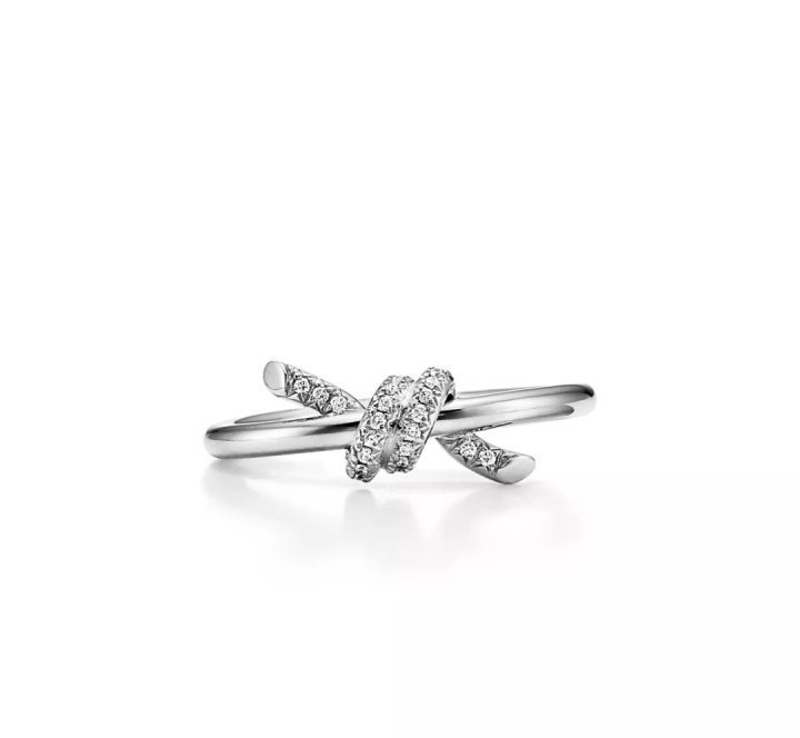 티파니 노트 화이트골드 반지