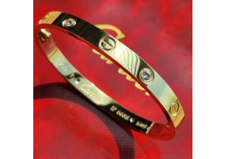 까르띠에 219 러브 팔찌 큐빅 골드