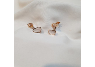 쇼파드 해피 하트 자개 다이아 귀걸이