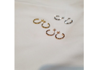 쇼메 비마이러브 하프 큐빅 이어링 귀걸이