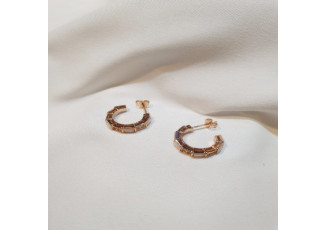 불가리 세르펜티 큐빅 앤 화이트 귀걸이