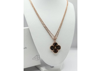 반클리프 VCF03 빈티지 알함브라 홀리데이 펜던트 다이아몬드 로도나이트 목걸이