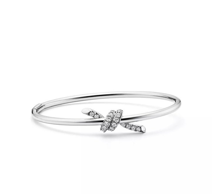 티파니 노트 뱅글 화이트골드 팔찌