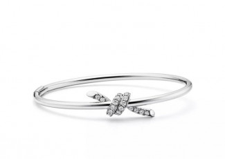 티파니 노트 뱅글 화이트골드 팔찌