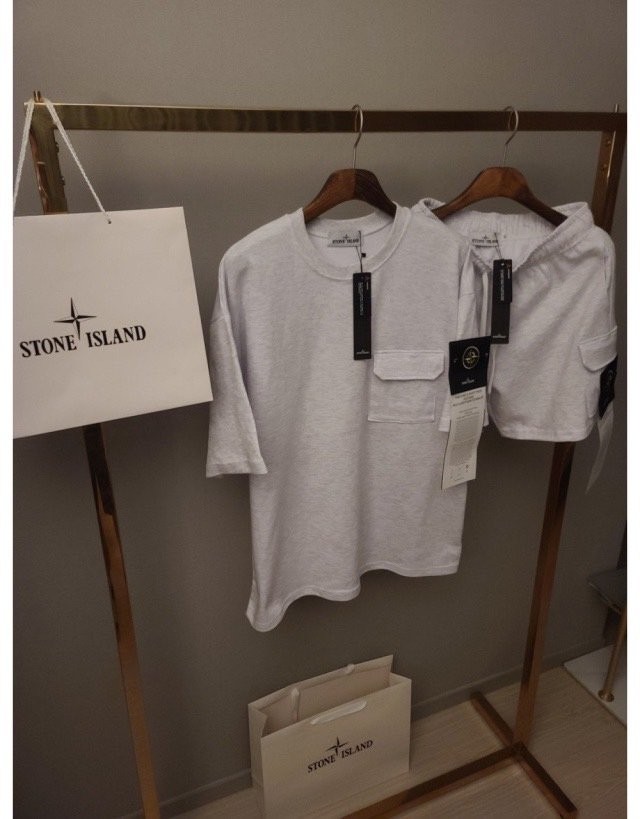 스톤아일랜드 포켓 카고 반팔 세트