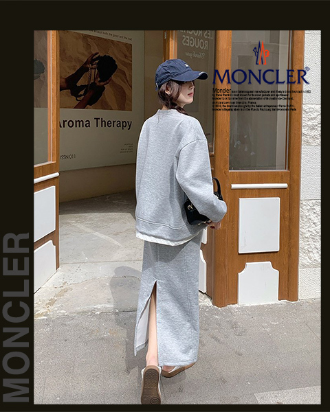 몽클레어 여성 2503 레이어드 라운드 스커트 투피스 세트