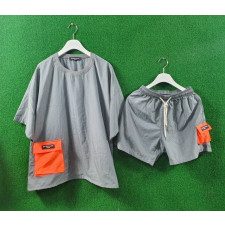 발렌시아가 네온 스트링 라운드 팬츠 세트