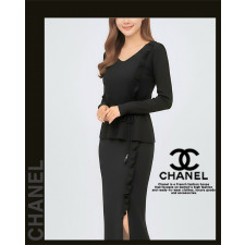 샤넬 여성 1228 상 하 플리츠 니트 투피스 세트