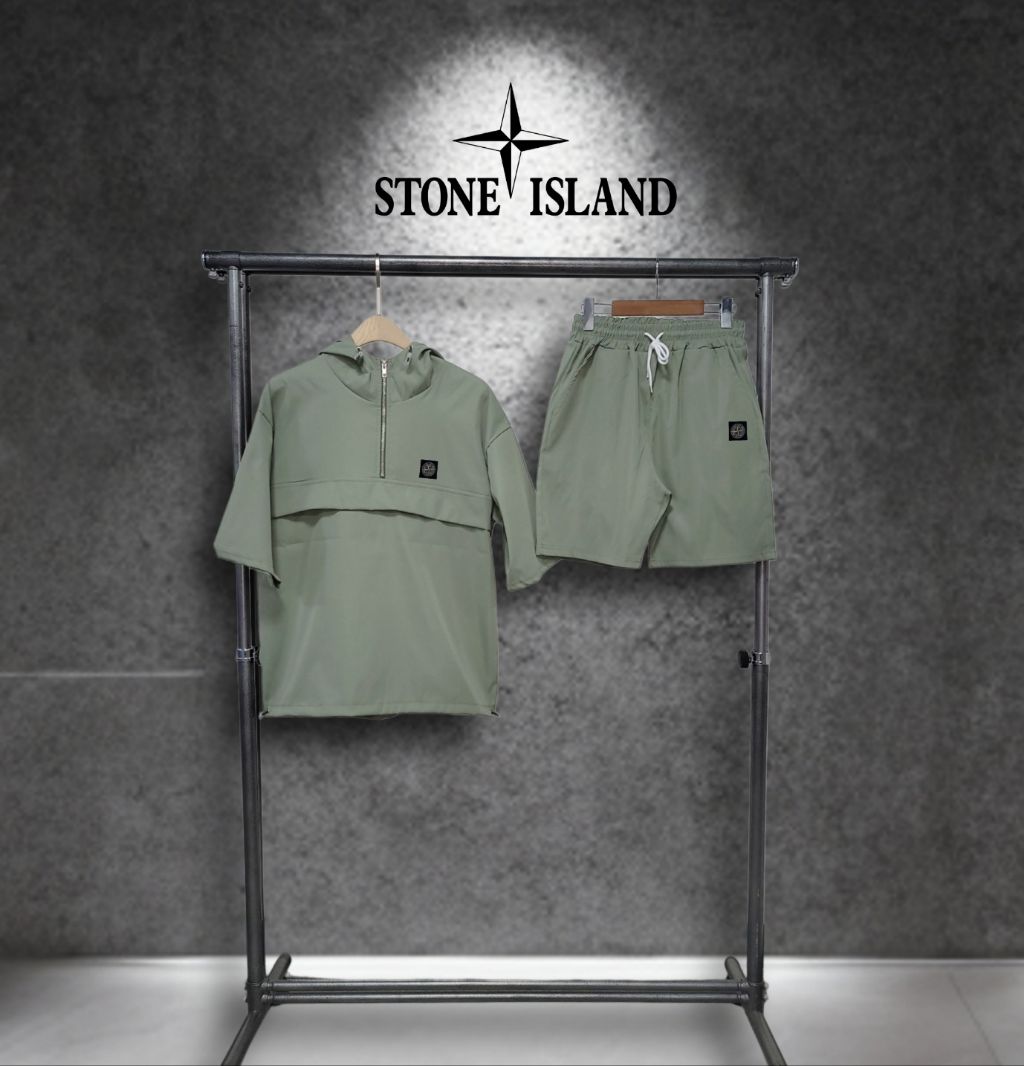 스톤아일랜드 반팔 후드 아노락 5부 세트