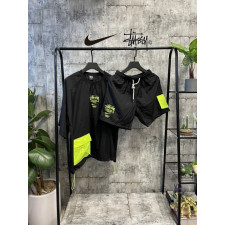 나이키 X 스투시 콜라보 로고 윈드 사이드 포켓 트레이닝 세트