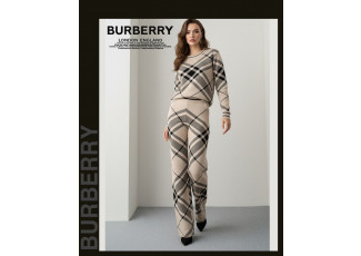 버버리 여성 25-876 체크 바지 니트 세트