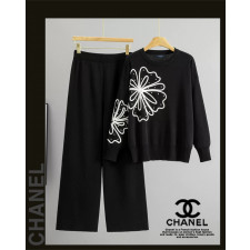 샤넬 여성 25-870 플라워 라운드 바지 니트 세트
