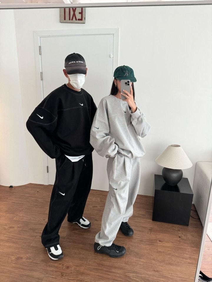 나이키 스티치 럭비 맨투맨 팬츠 세트