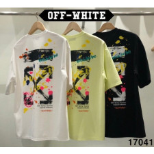 오프화이트 애로우 프린팅 반팔 반바지 세트