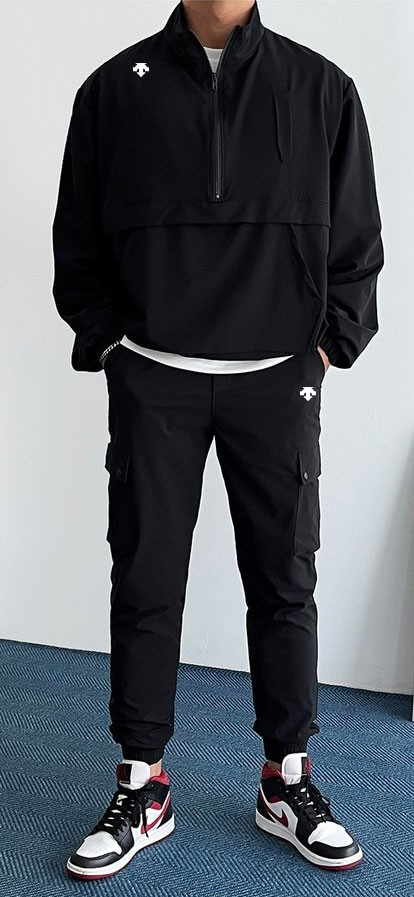 데상트 윈드브레이커 아노락 세트