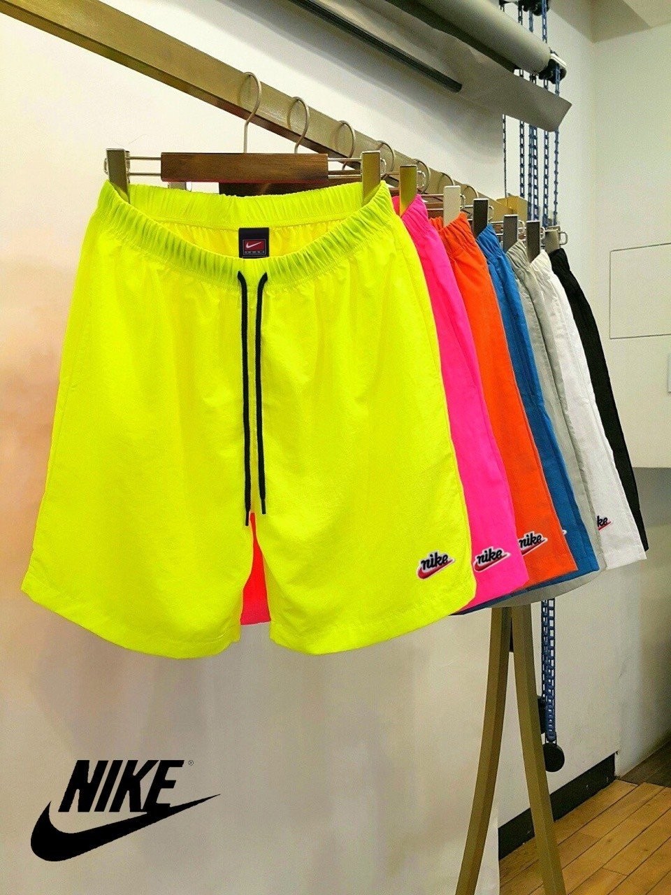 나이키 올드 로고 반팔 아노락 세트