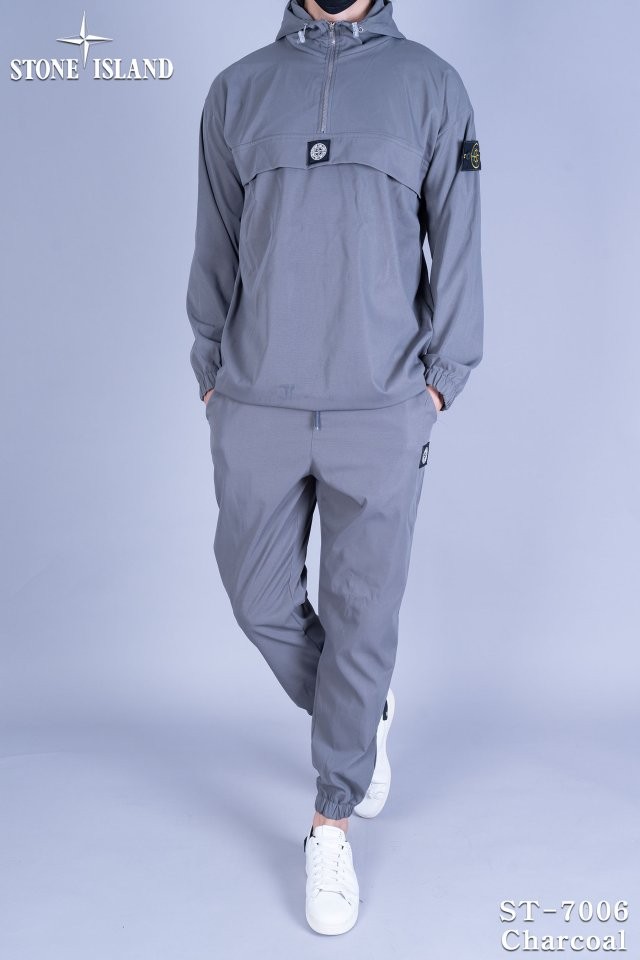 스톤아일랜드 트랙 수트 후드 아노락 조거 팬츠 세트