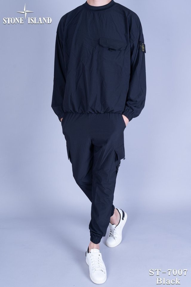 스톤아일랜드 쉐도우 포켓 맨투맨 카고 조거 세트